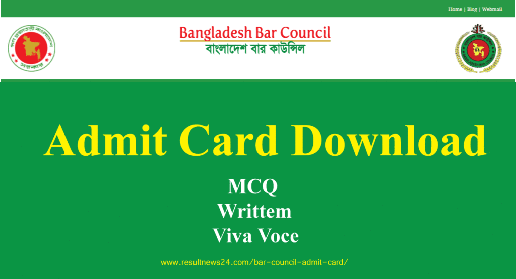 bar council admit card